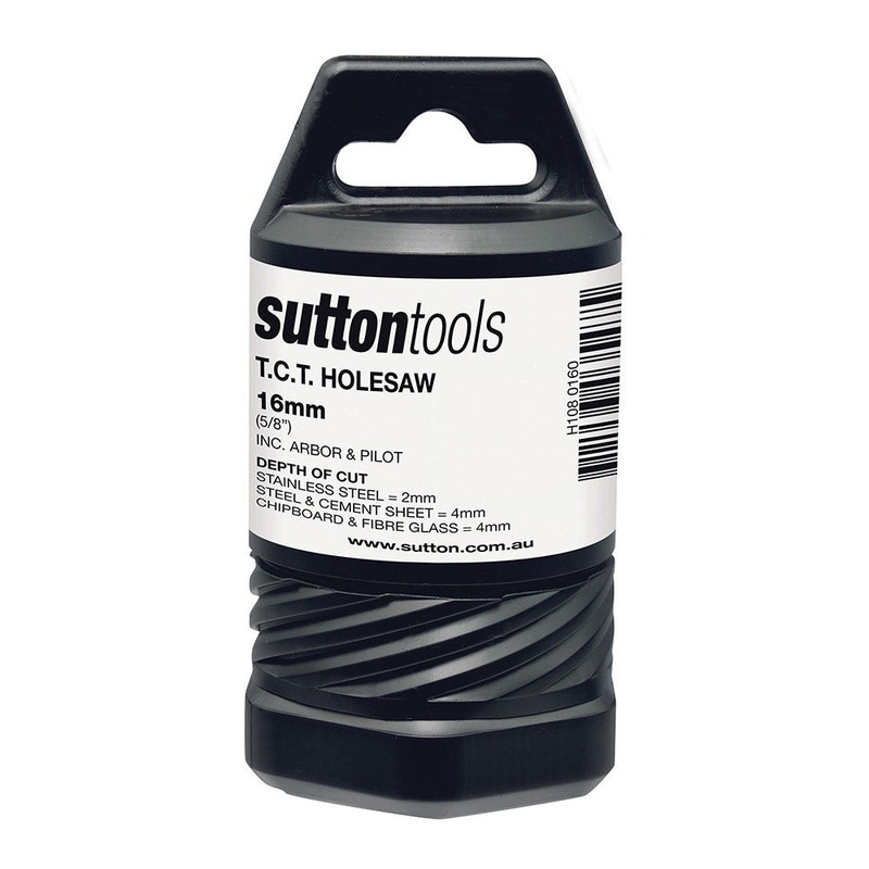 SUTTON 16MM TCT METAL HOLESAW W/ ARBOR H1080160