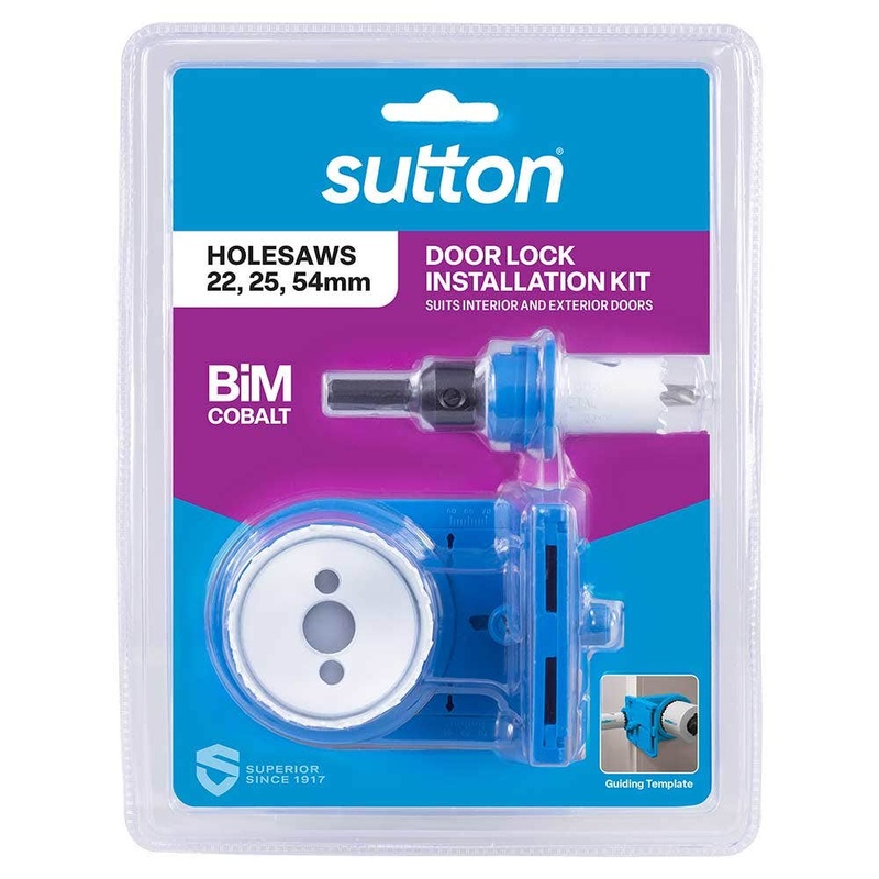 SUTTON 22-54MM BI-METAL COBALT HOLESAW DOOR LOCK INSTALLATION KIT – 6 PIECE H125SL06A