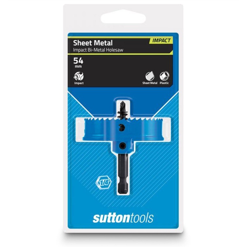 SUTTON 54MM 1/4-HEX SHANK BI-METAL SHEETMETAL HOLESAW