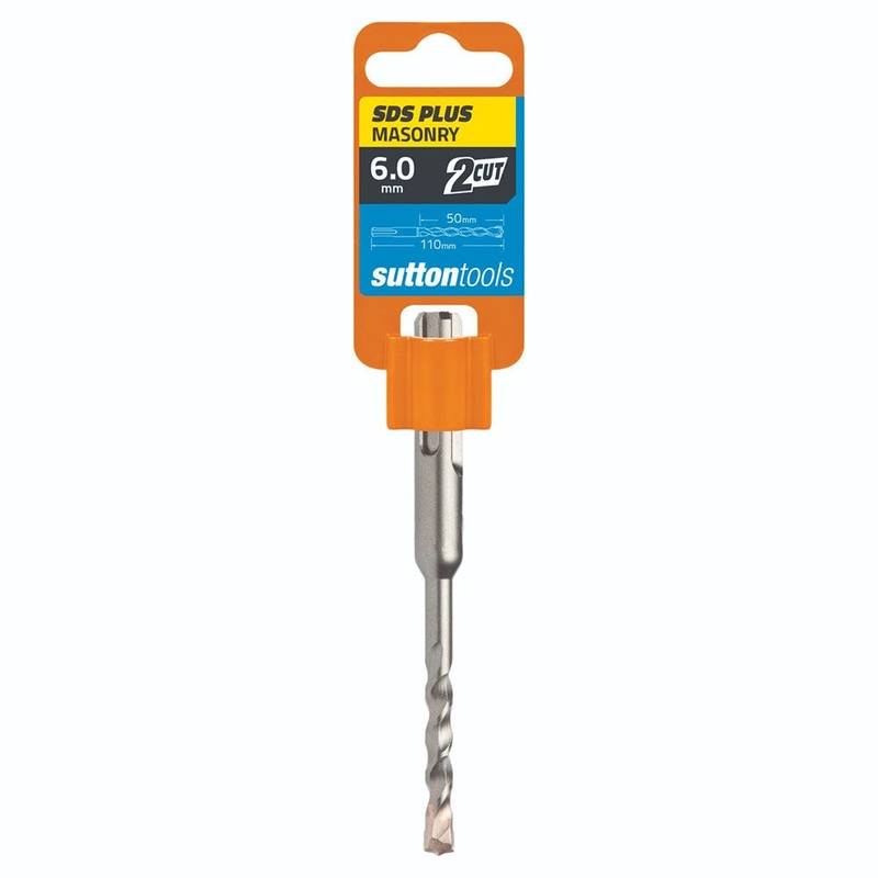 SUTTON 6.0X110MM 2-CUT SDS PLUS TCT MASONRY DRILL BIT D6120600