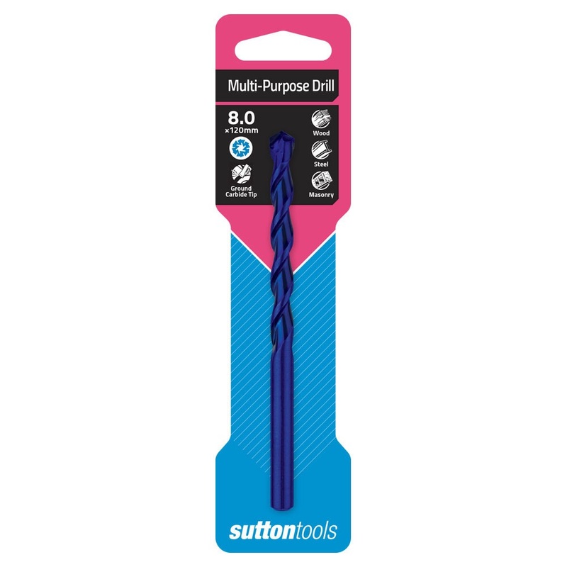 SUTTON 8.0X120MM TCT MULTI-PURPOSE DRILL BIT D6100800