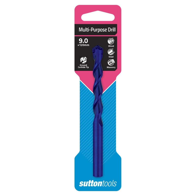 SUTTON 9.0X120MM TCT MULTI-PURPOSE DRILL BIT D6100900