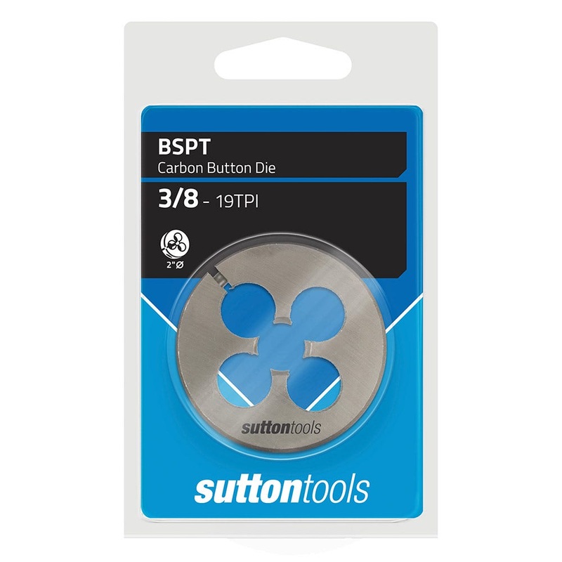 SUTTON BSPT 3/8 X 14 2INCH OD CARBON BUTTON DIE M4381666