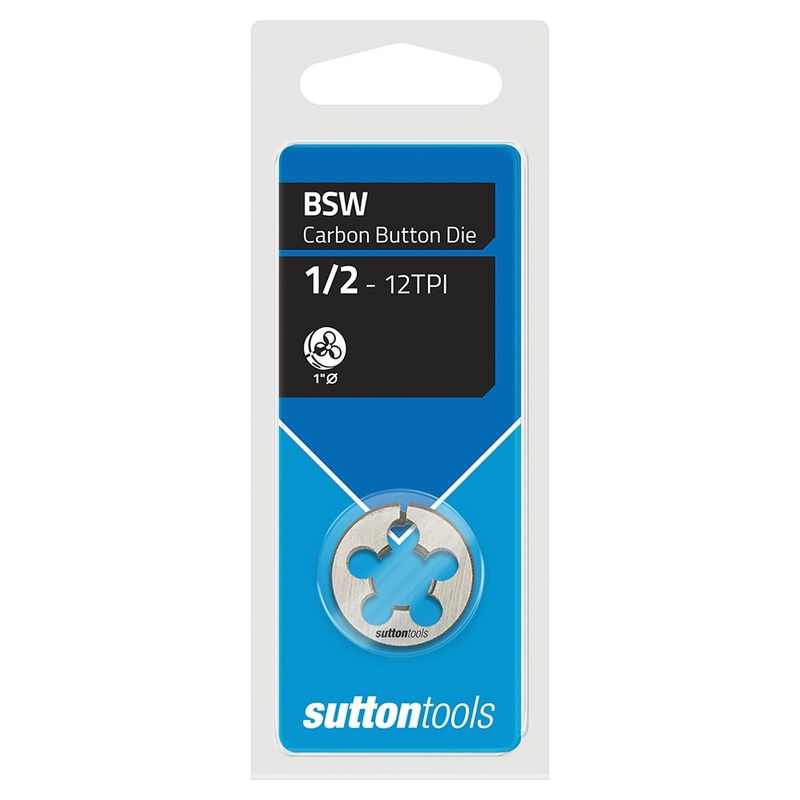 SUTTON BSW 1/2 X 12 1INCH OD CARBON BUTTON DIE M4181270