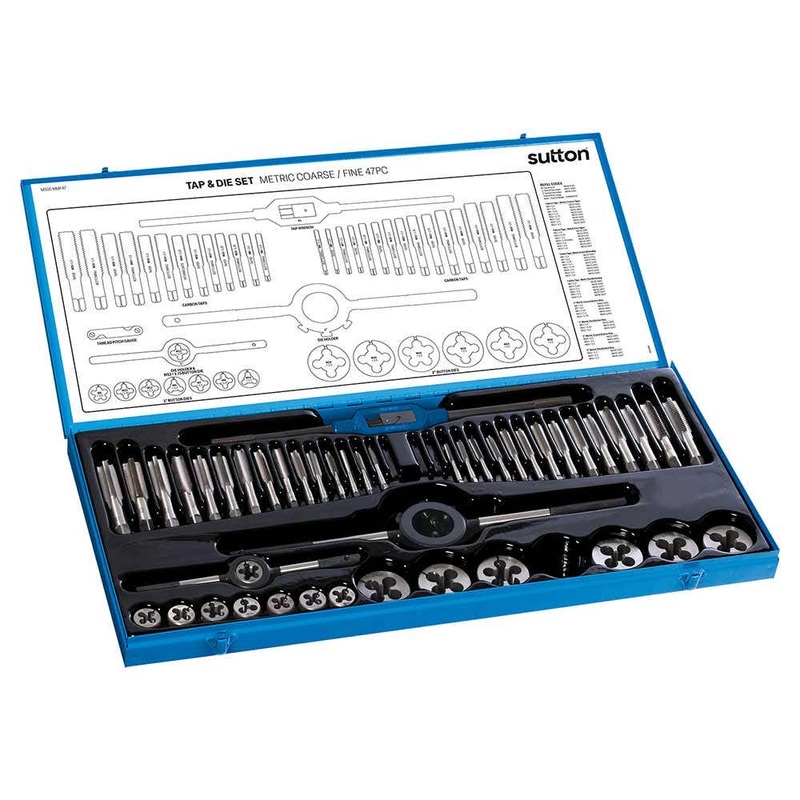 SUTTON M6-M18 Metric Tap & Die Set   – 47 Piece M500MMF47