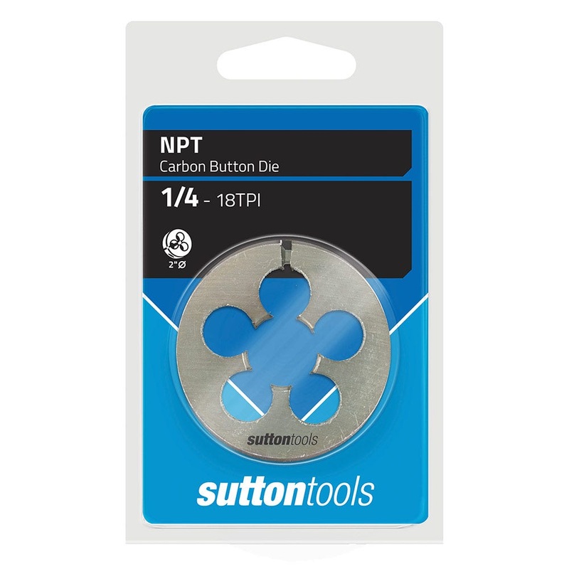 SUTTON NPT 1/4 X 18 2INCH OD CARBON BUTTON DIE M4291372