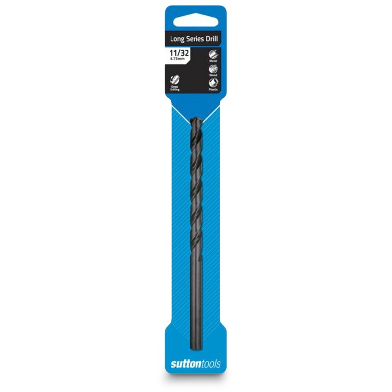 SUTTON 11/32INCH X 6.1/2INCH METAL DRILL BIT LONG SERIES HSS BLUE BULLET