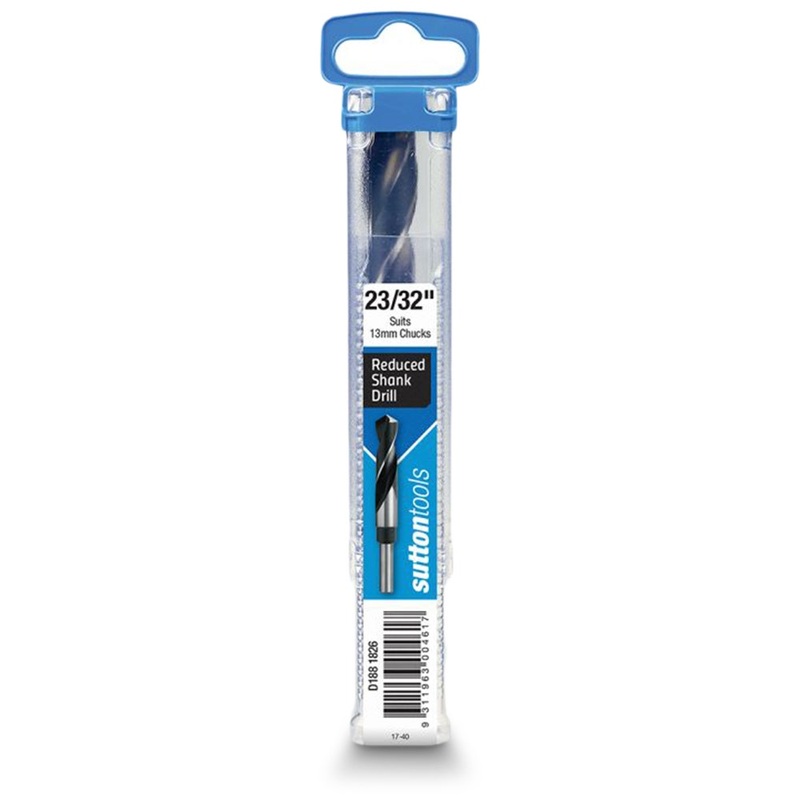 SUTTON 23/32INCH X 152MM 12.5MM REDUCED SHANK HSS METAL DRILL BIT
