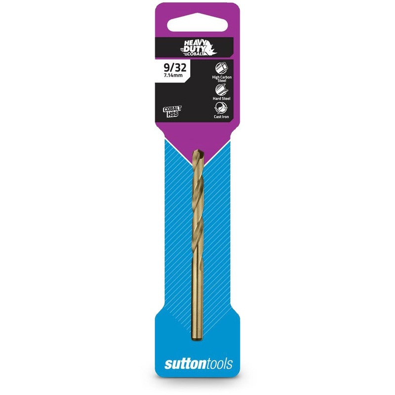SUTTON 9/32INCH X 4.1/4INCH METAL JOBBER DRILL BIT HSS-COBALT