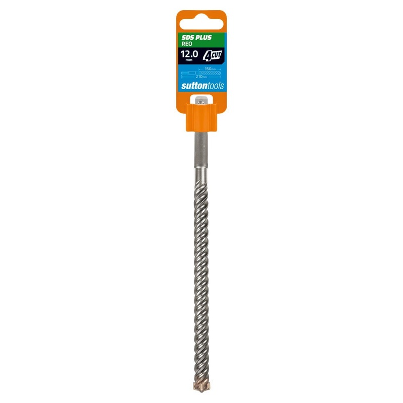 SUTTON 12X210MM 4-CUT REO SDS PLUS TCT MASONRY DRILL BIT D6331200