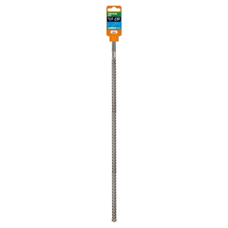 SUTTON 12X460MM 4-CUT REO SDS PLUS TCT MASONRY DRILL BIT D6371200