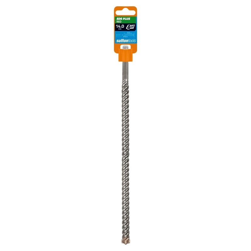 SUTTON 14X310MM 4-CUT REO SDS PLUS TCT MASONRY DRILL BIT D6351400