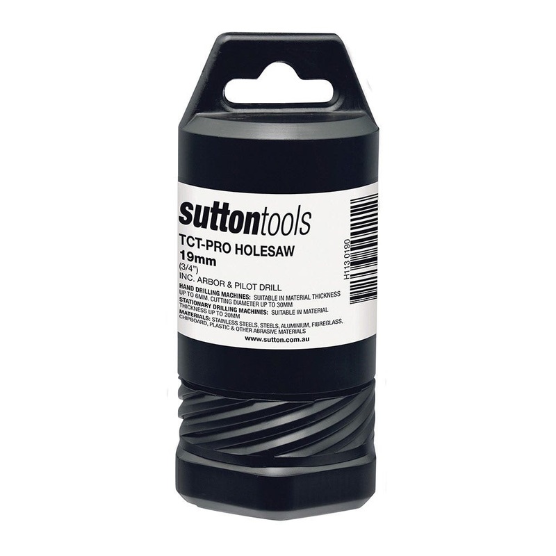 SUTTON 19MM TCT METAL HOLESAW W/ ARBOR – DEEP CUT H1130190
