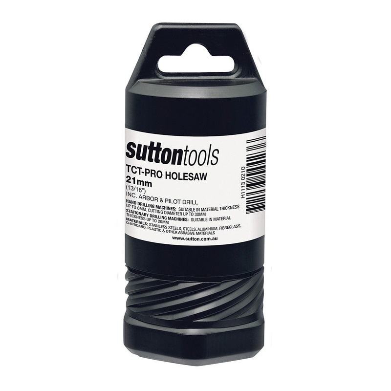SUTTON 21MM TCT METAL HOLESAW W/ ARBOR – DEEP CUT H1130210