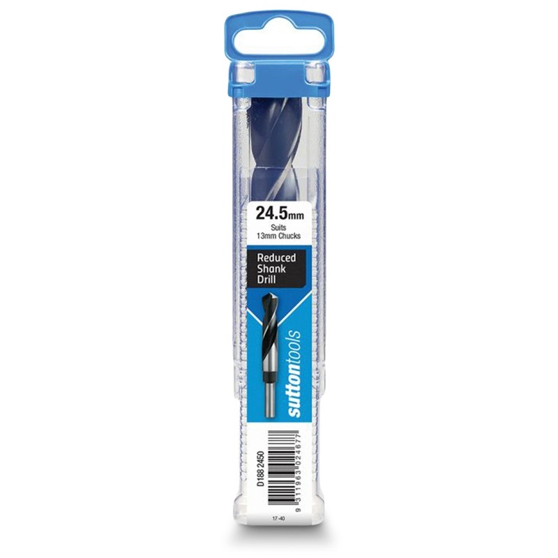 SUTTON 24.5 X 152MM 12.5MM REDUCED SHANK HSS METAL DRILL BIT