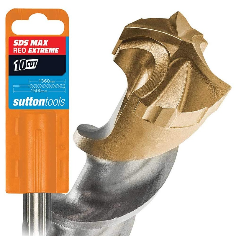 SUTTON 25X1500MM 4-CUT EXTREME SDS-MAX TCT MASONRY DRILL BIT D6492500