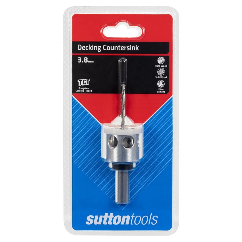 SUTTON 3.8mm 10g TCT-C/S  w/ Stop HSS Drill Bit & Countersink Wood C1130380