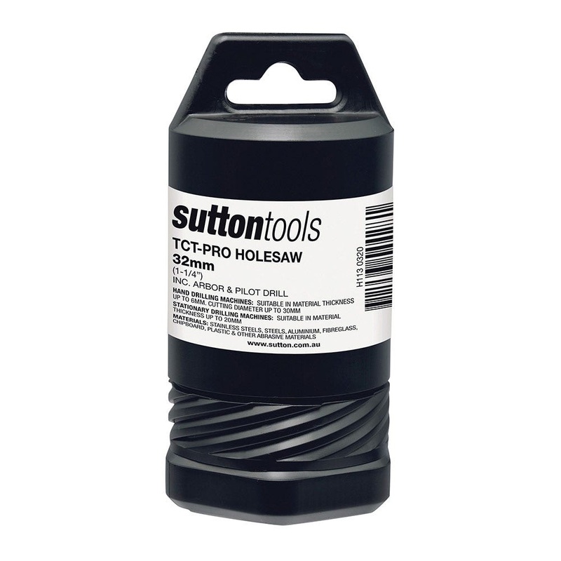 SUTTON 32MM TCT METAL HOLESAW W/ ARBOR – DEEP CUT H1130320