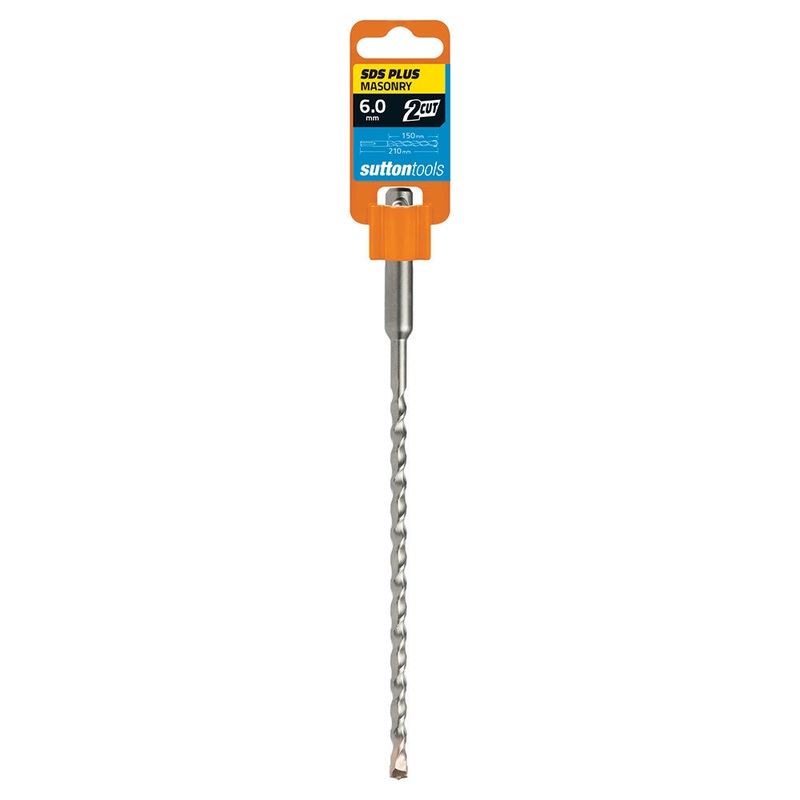 SUTTON 6.0X210MM 2-CUT SDS PLUS TCT MASONRY DRILL BIT D6140600