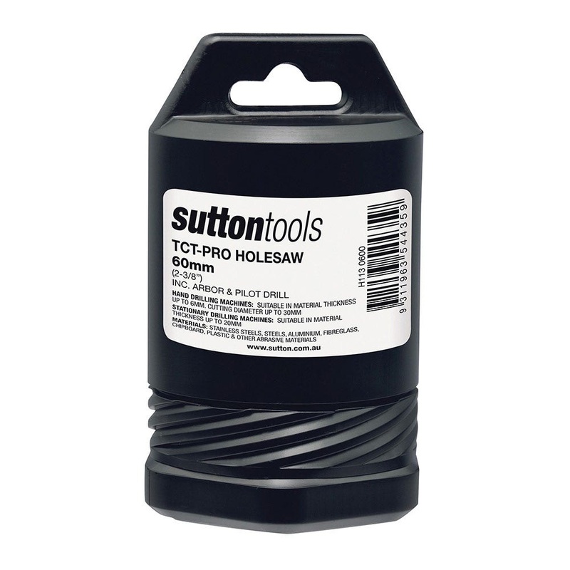 SUTTON 65MM TCT METAL HOLESAW W/ ARBOR – DEEP CUT H1130650