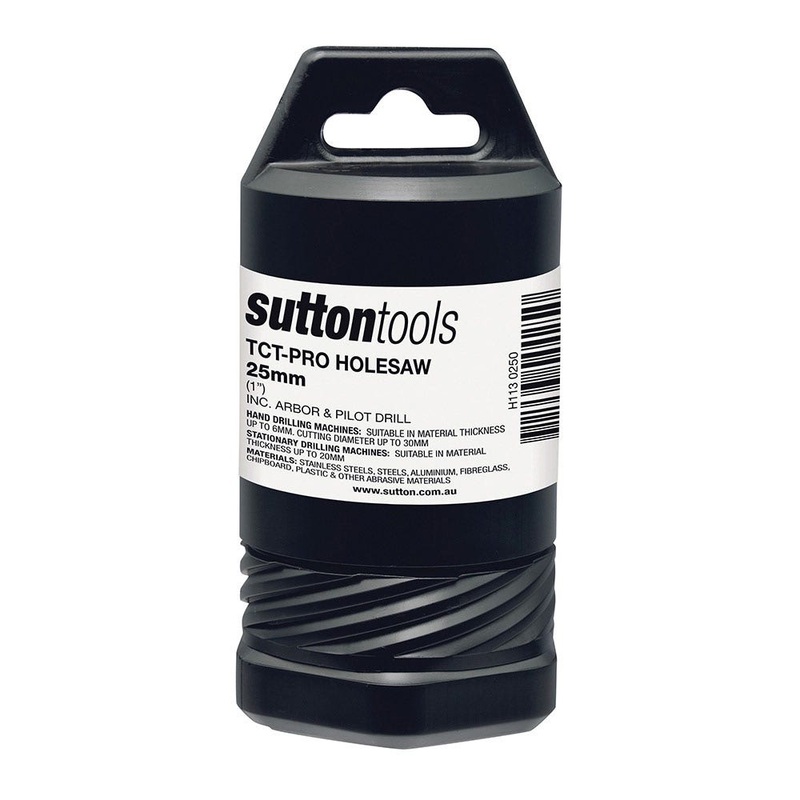 SUTTON 25MM TCT METAL HOLESAW W/ ARBOR – DEEP CUT H1130250