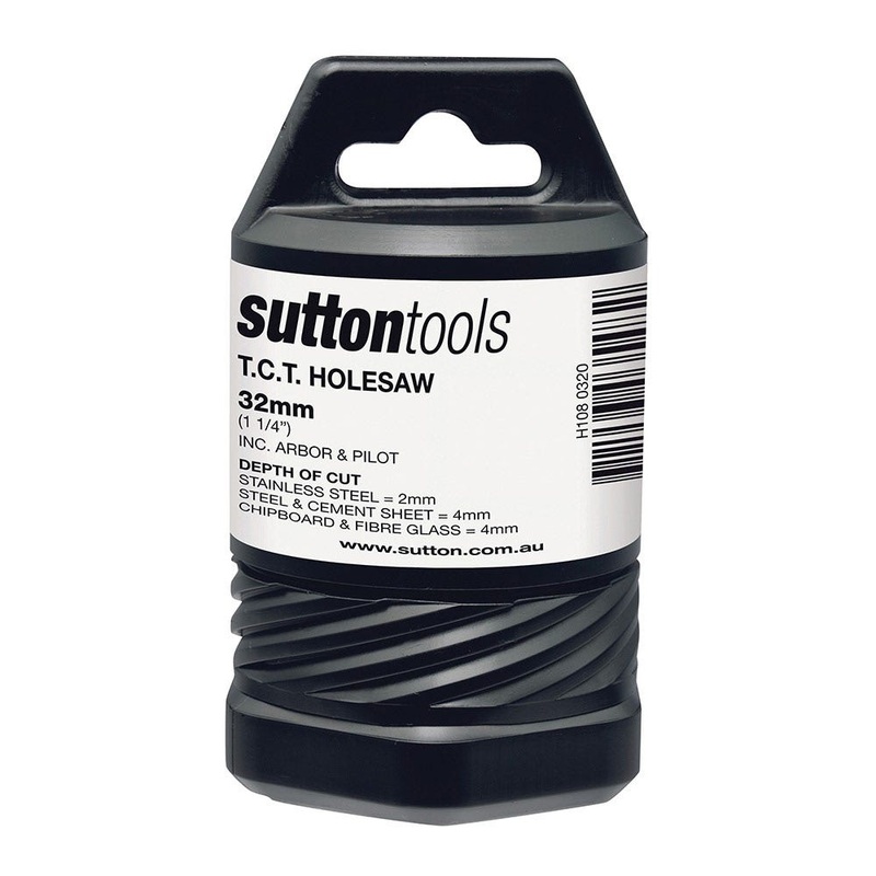 SUTTON 32MM TCT METAL HOLESAW W/ ARBOR H1080320