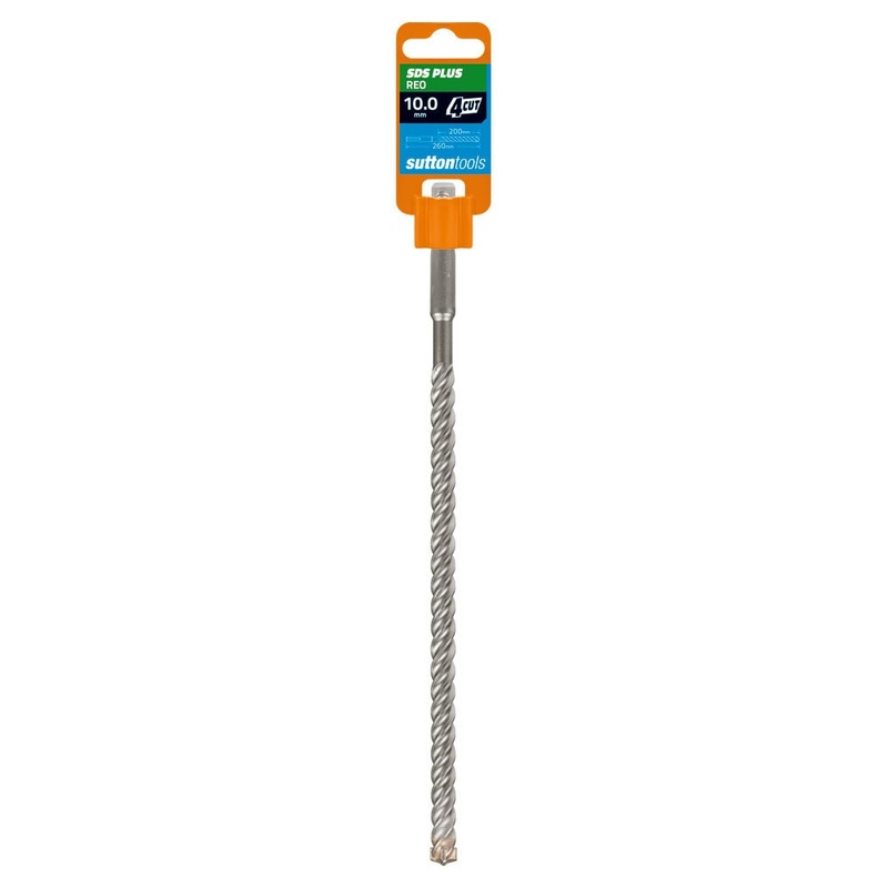 SUTTON 10X260MM 4-CUT REO SDS PLUS TCT MASONRY DRILL BIT D6341000