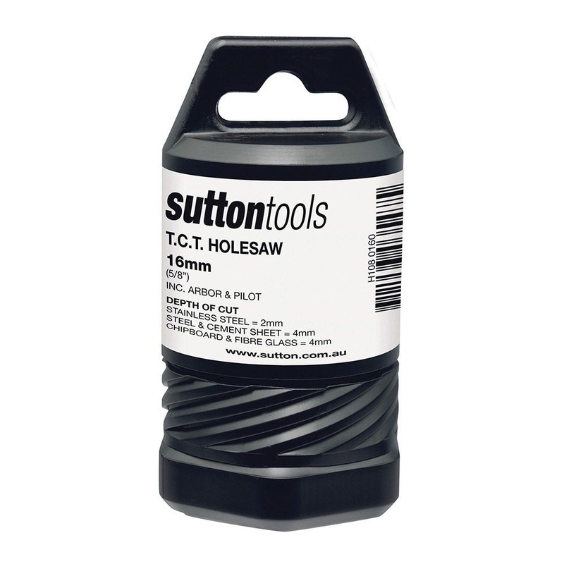 SUTTON 19MM TCT METAL HOLESAW W/ ARBOR H1080190