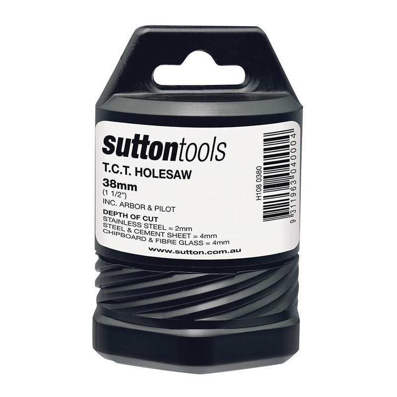 SUTTON 38MM TCT METAL HOLESAW W/ ARBOR H1080380