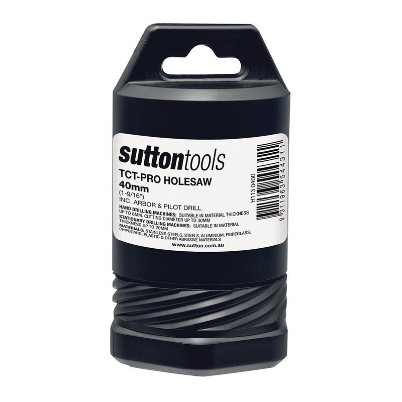 SUTTON 40MM TCT METAL HOLESAW W/ ARBOR – DEEP CUT H1130400