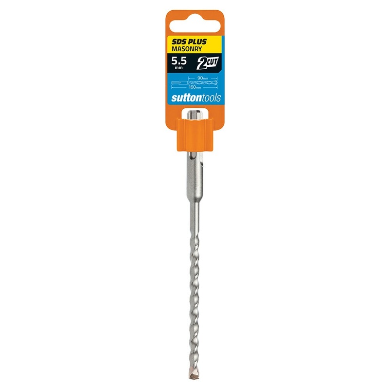 SUTTON 5.5X160MM 2-CUT SDS PLUS TCT MASONRY DRILL BIT D6130550