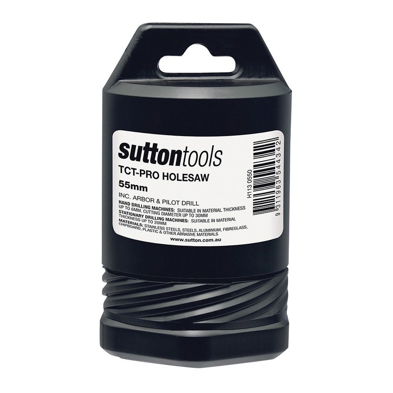 SUTTON 55MM TCT METAL HOLESAW W/ ARBOR – DEEP CUT H1130550