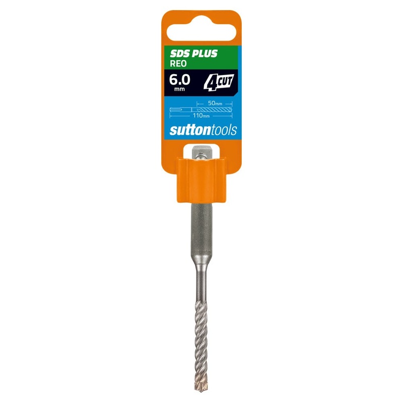 SUTTON 8.0X110MM 4-CUT REO SDS PLUS TCT MASONRY DRILL BIT D6310800