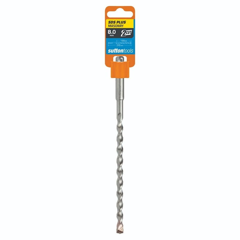 SUTTON 8.0X210MM 2-CUT SDS PLUS TCT MASONRY DRILL BIT D6140800