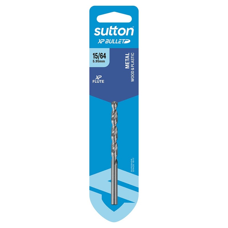 SUTTON 15/64 X 93MM HSS BRIGHT XTREME PRECISION – XP BULLET JOBBER DRILL BIT D220H0595