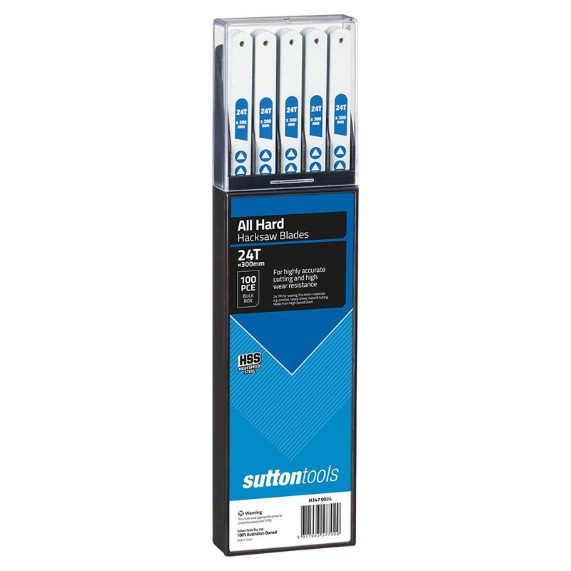 SUTTON 300MM 24TPI HARD HSS HACKSAW BLADE – 100 PACK H3470024