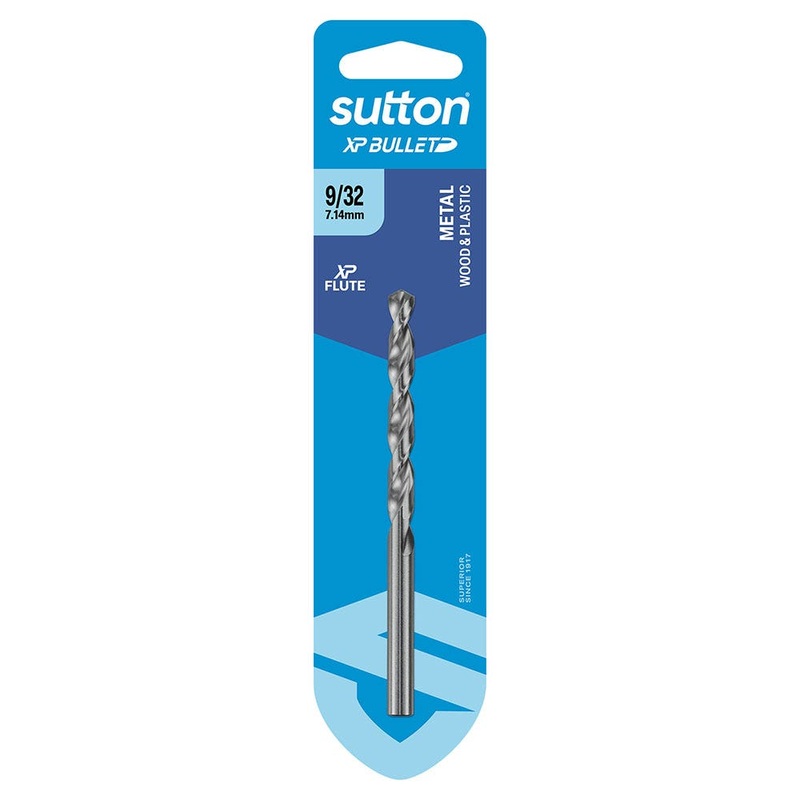 SUTTON 9/32 X 109MM HSS BRIGHT XTREME PRECISION – XP BULLET JOBBER DRILL BIT D220H0714