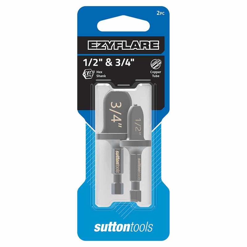 SUTTON 1/2 & 3/4 HEX SHANK EZYFLARE FLARING BIT TOOL – 2 PIECE Z100S0002