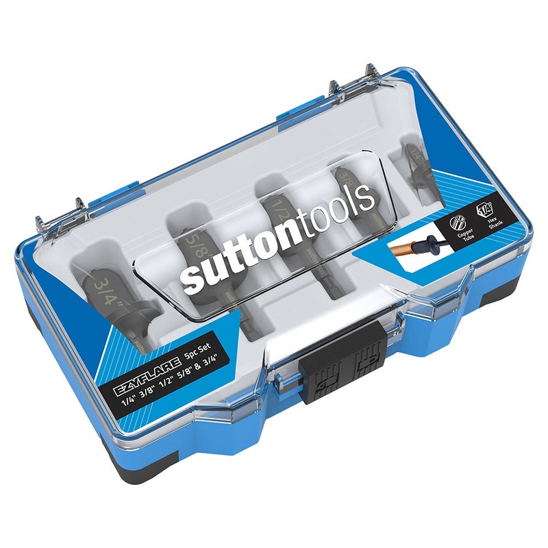 SUTTON 1/4-3/4 HEX SHANK EZYFLARE FLARING BIT TOOL – 5 PIECE SET Z100S0005