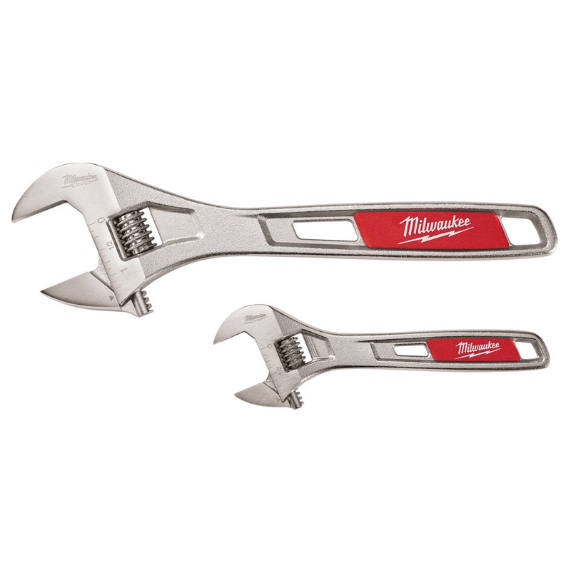 Milwaukee 6 and 10 Adjustable Wrench Set 48227400