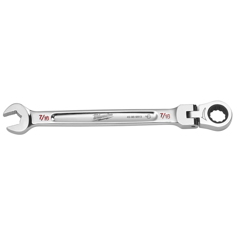 Milwaukee 7/16 Flex Head Combination Wrench 45969813